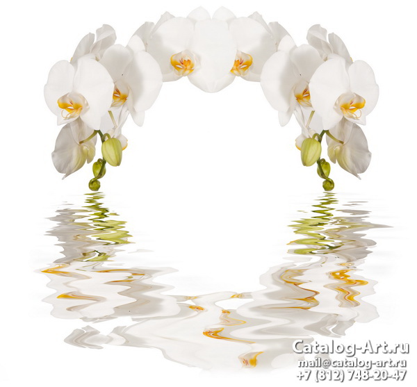 картинки для фотопечати на потолках, идеи, фото, образцы - Потолки с фотопечатью - Белые орхидеи 18